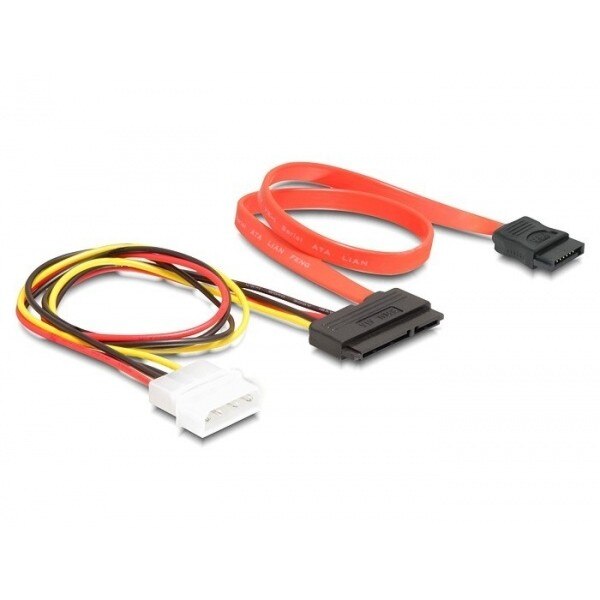 Cablu date + alimentare SATA 22 pini 0.4m, Delock 84230